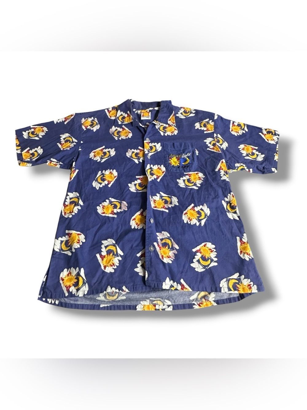 Men’s Amstel Light Staff Sun & Moon Button Down Shirt